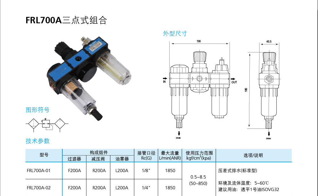 FRL700A系列三聯(lián)件